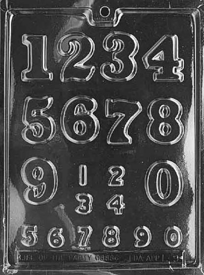 Numbers Chocolate Mold
