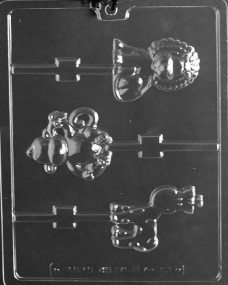 Monkey, Giraffe, and Lion Lolly Chocolate Mold